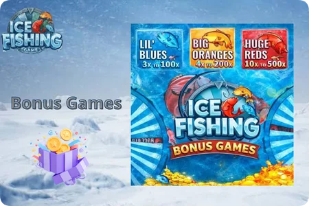 Tres rondas de bonus de Ice Fishing con sus multiplicadores