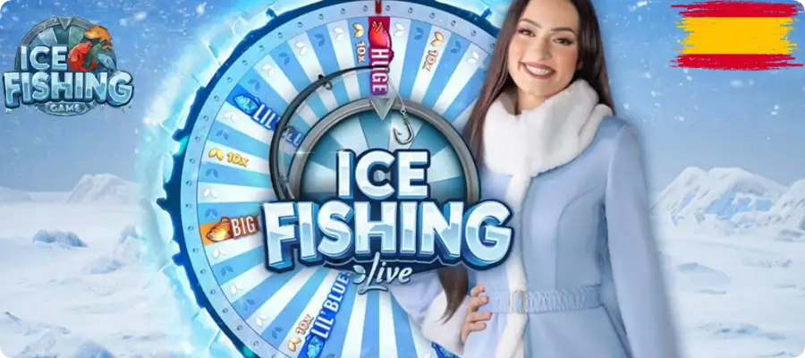 Rueda de Ice Fishing con segmentos de bonus y multiplicadores