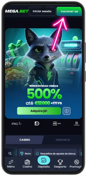 Botão Inscrever-se no casino para jogar Ice Fishing